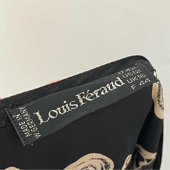 Louis Feraud US12 42 Vintage Cap Sleeve black circle dot 0128 - Picture 8 of 15